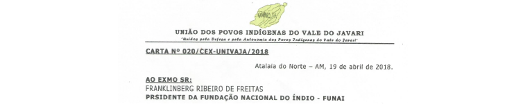 Univaja exige fortalecimento da Funai no Vale do Javari