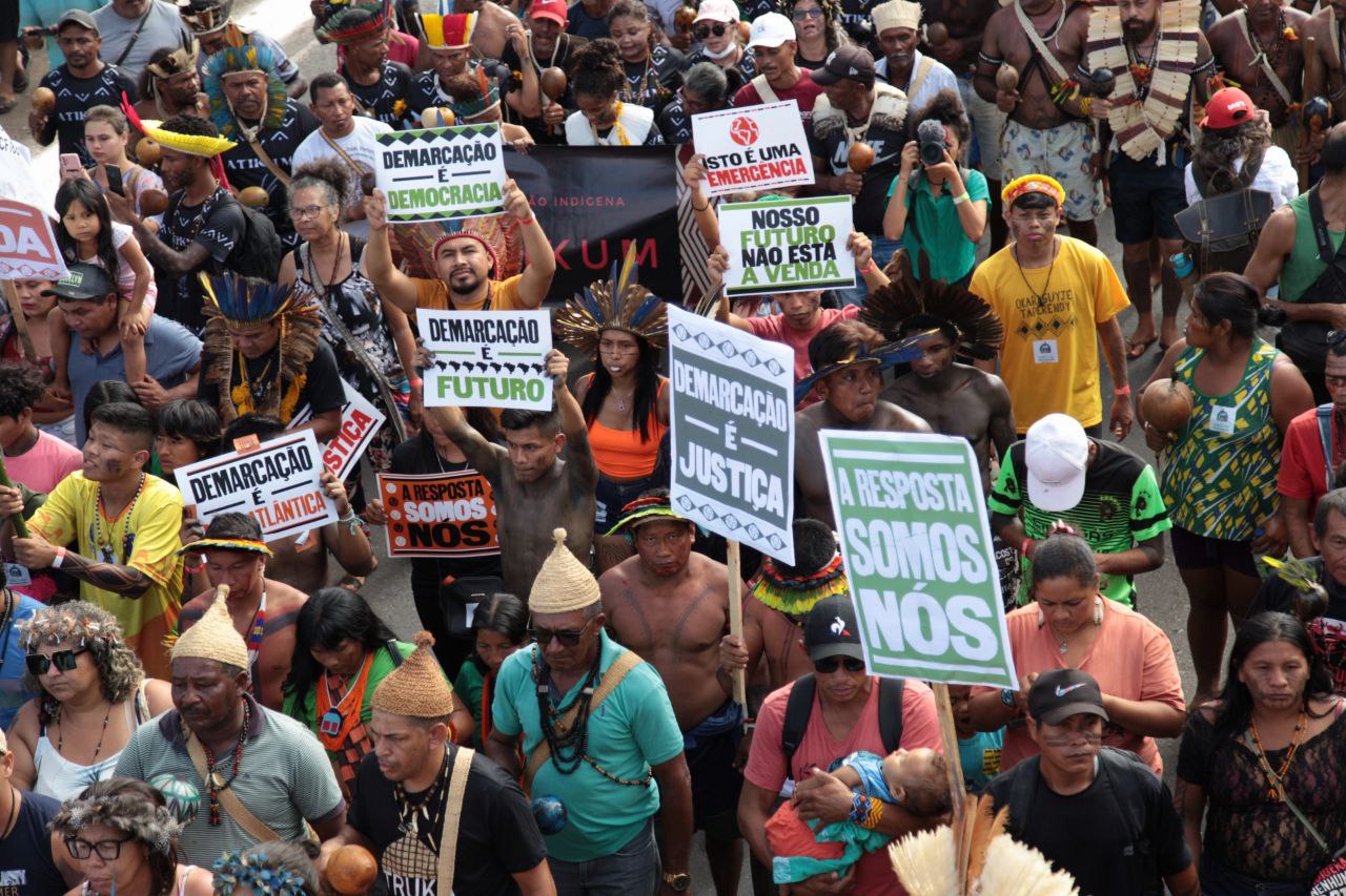 Povos Indígenas cobram de Lula as demarcações, no Acampamento Terra Livre 2023